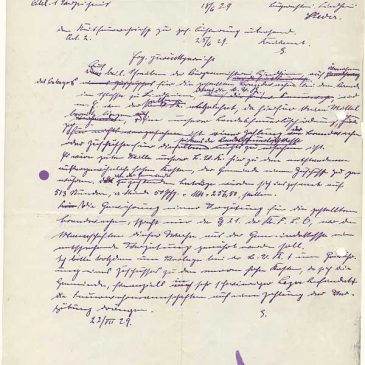 Dokument 2 über den Schlossbrand von 1929