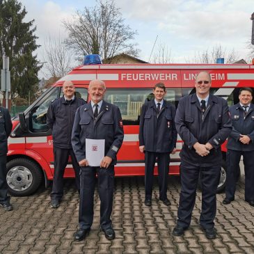 Übergabe der Anerkennungsprämie vom Land Hessen – 40 Jahre aktiver Feuerwehrdienst.